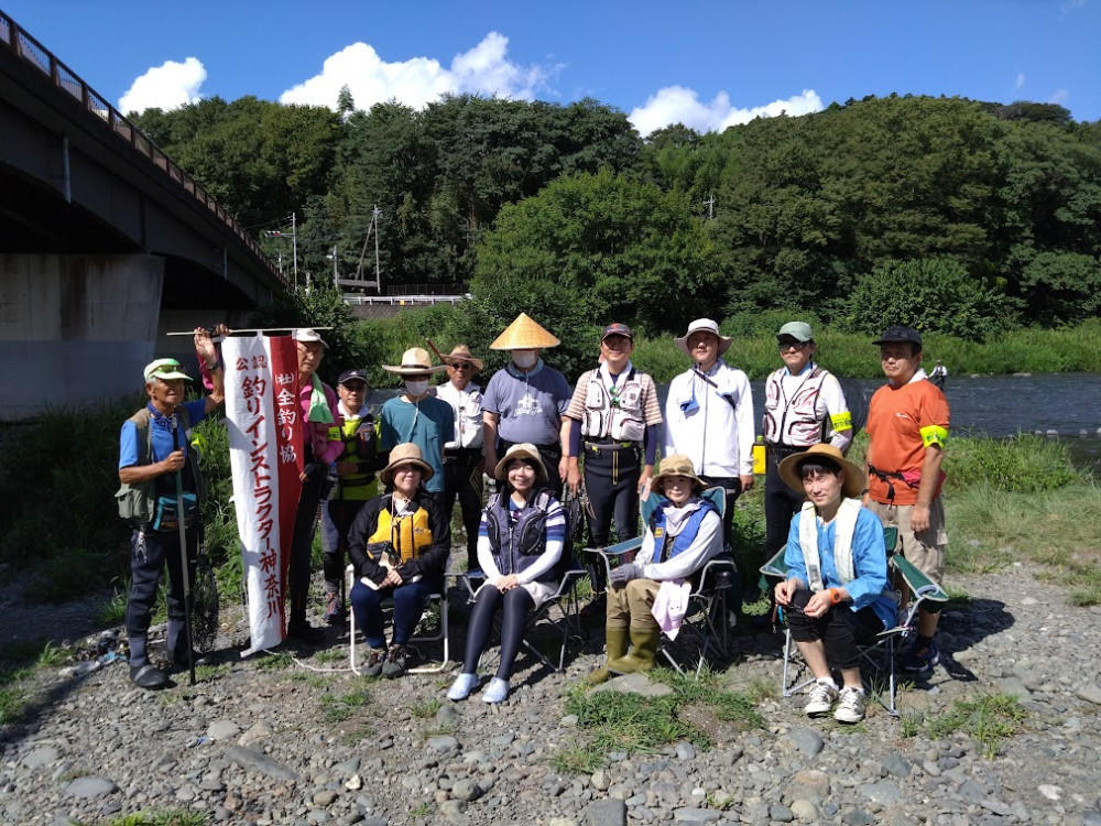 📸🎣（2023年）令和５年8月26日 (土) 初心者鮎釣り教室　中津川　八菅橋下の河原　